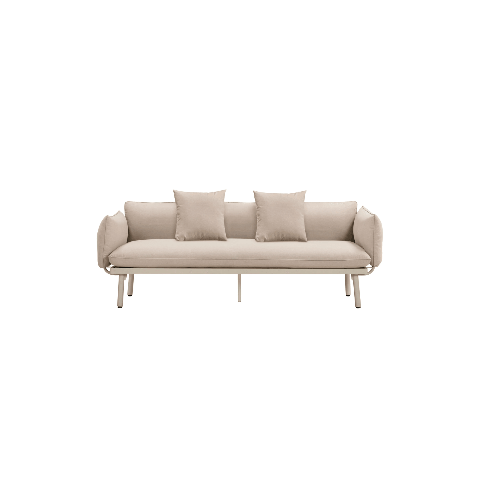 Hattie Outdoor 3 Seater Sofa - Sand gallery detail image