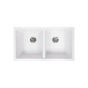 Keith 848x467 White Granite Double Bowl Sink gallery detail image