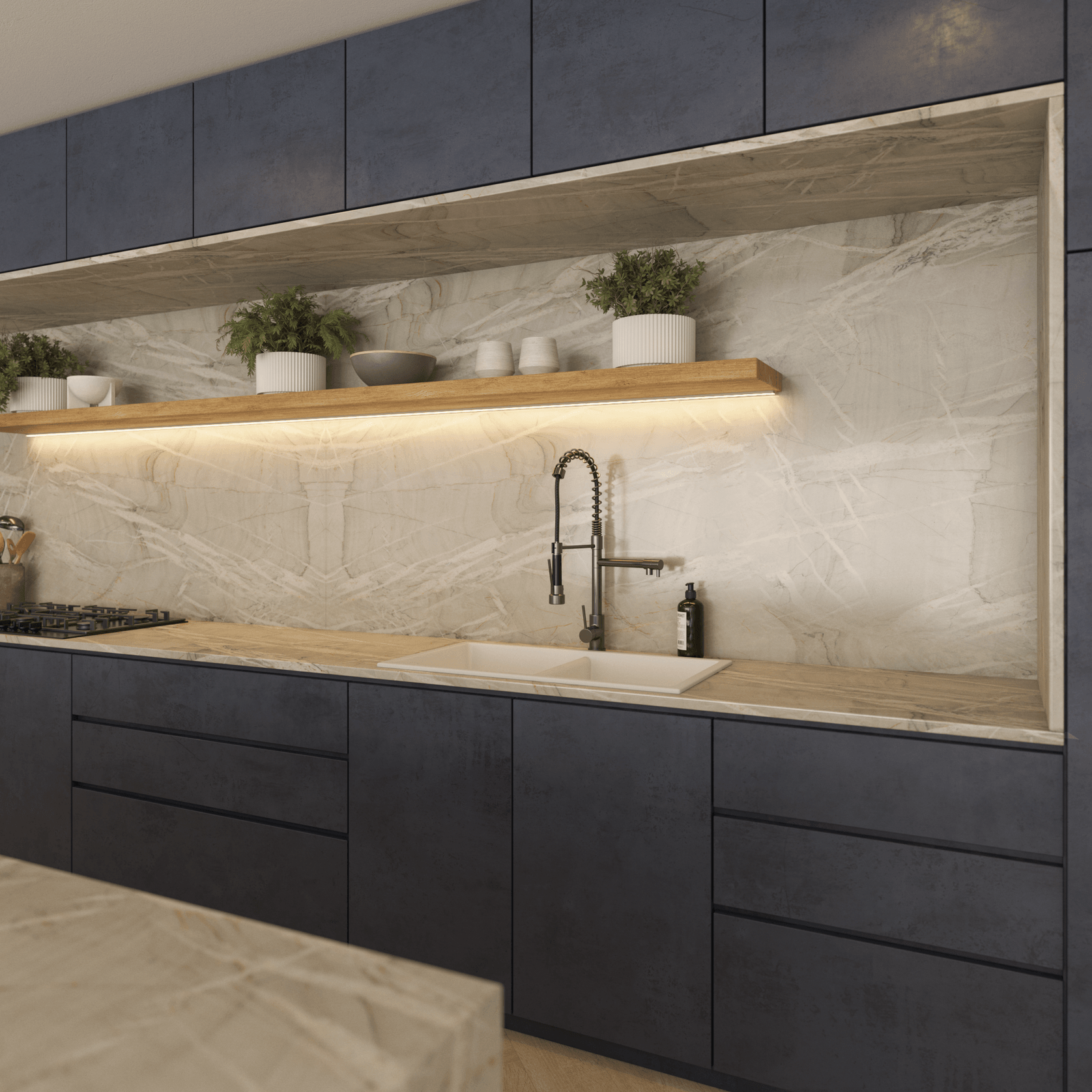 Keith 848x467 White Granite Double Bowl Sink gallery detail image