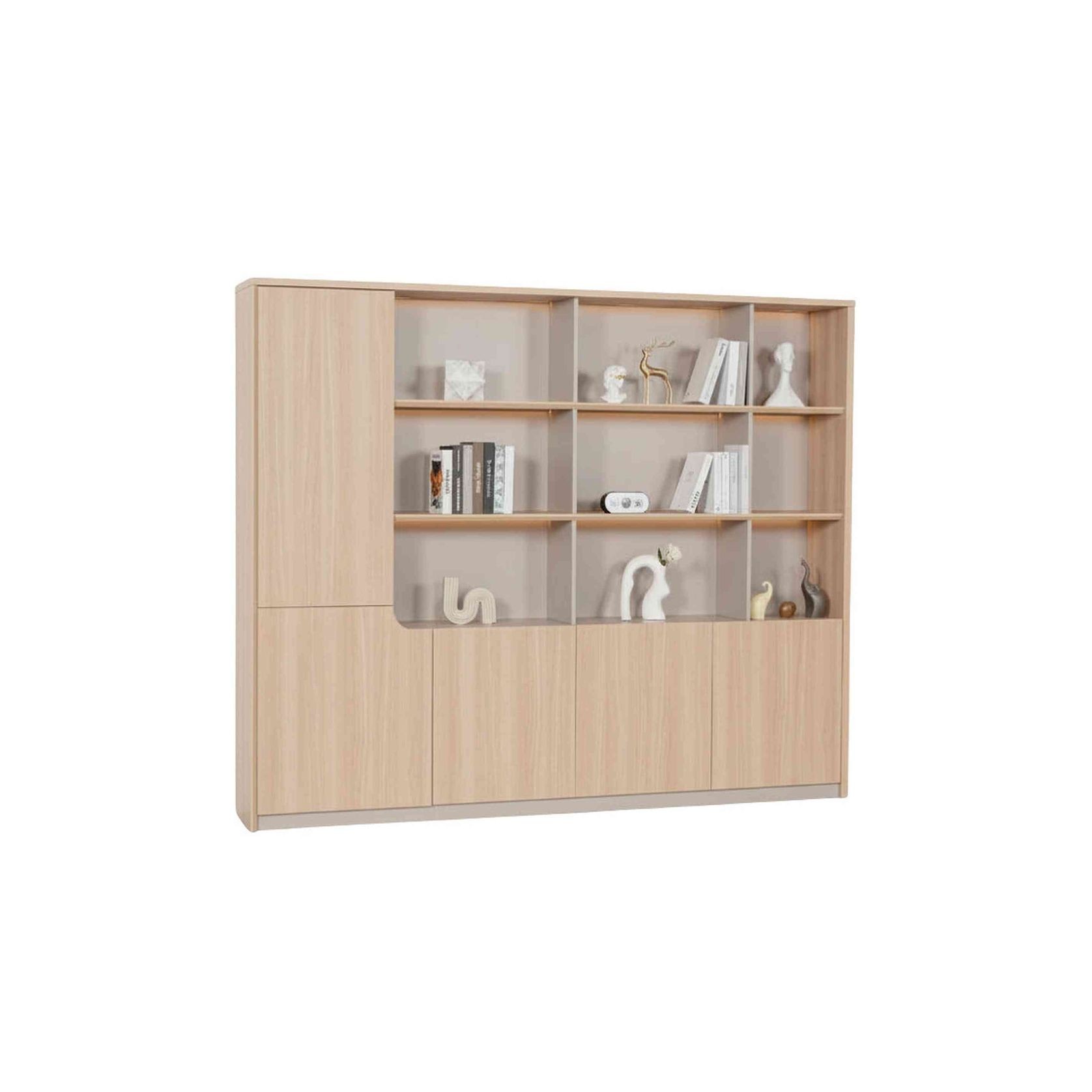 ORBAN 240cm Wall Storage & Display Unit – Oak gallery detail image