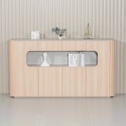 ORBAN 200cm Credenza Display Unit  Oak - 110cm High gallery detail image