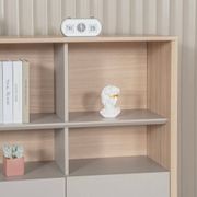 KELIAN 200cm Wall Storage & Display Unit  Oak - 110cm High gallery detail image