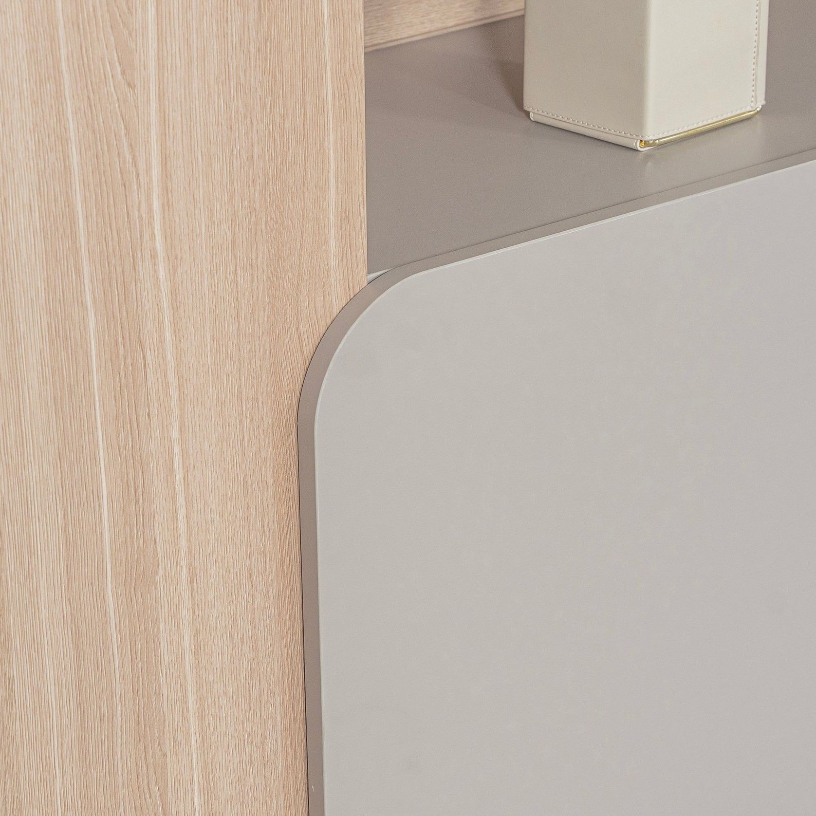 KELIAN 200cm Wall Storage & Display Unit  Oak - 110cm High gallery detail image