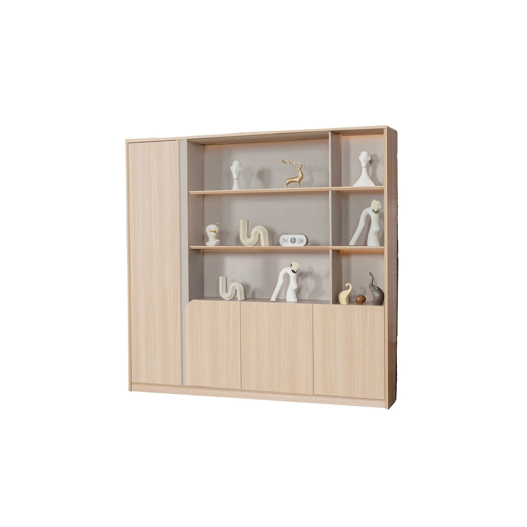 KELIAN Display Wall Unit 200cm - Oak gallery detail image