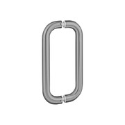 Swiss Shower Door Handle Brushed Stainless Steel gallery detail image