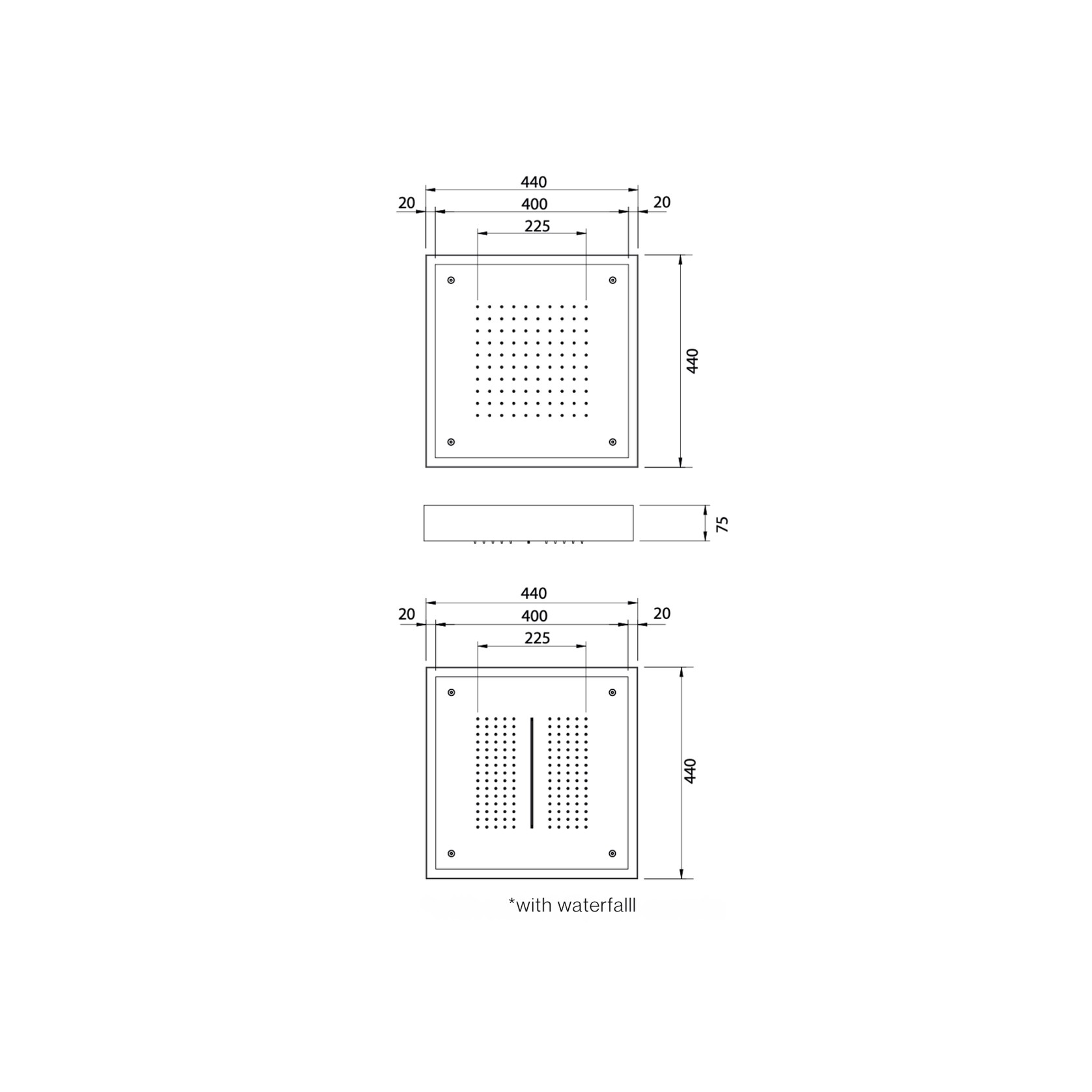 Antonio Frattini SH440 Ceiling Mounted Shower Head gallery detail image