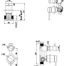 Mica Shower Mixer Diverter | 2P | Trim Kit Only gallery detail image