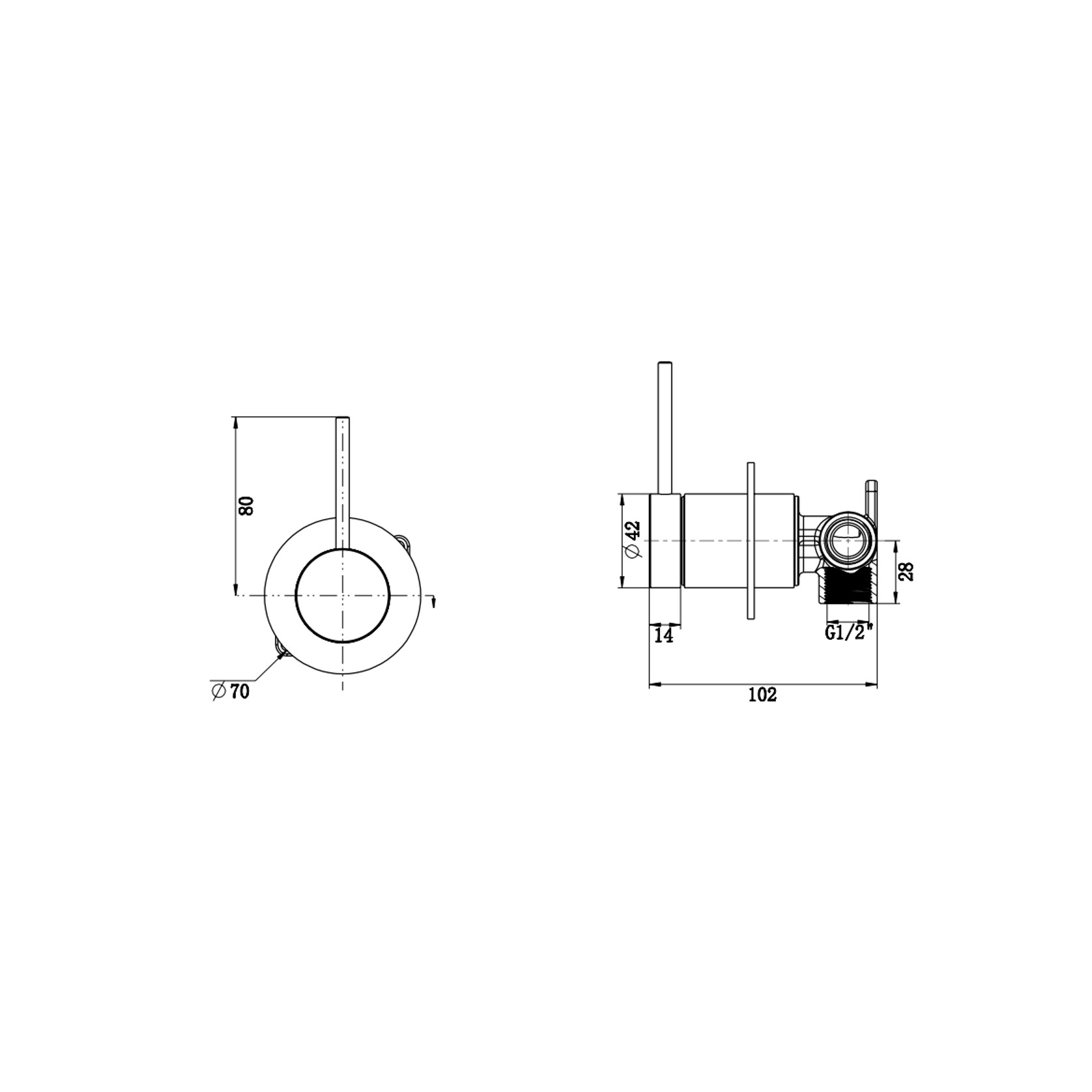 Mica Shower Mixer | Reverse | Trim Kit Only gallery detail image