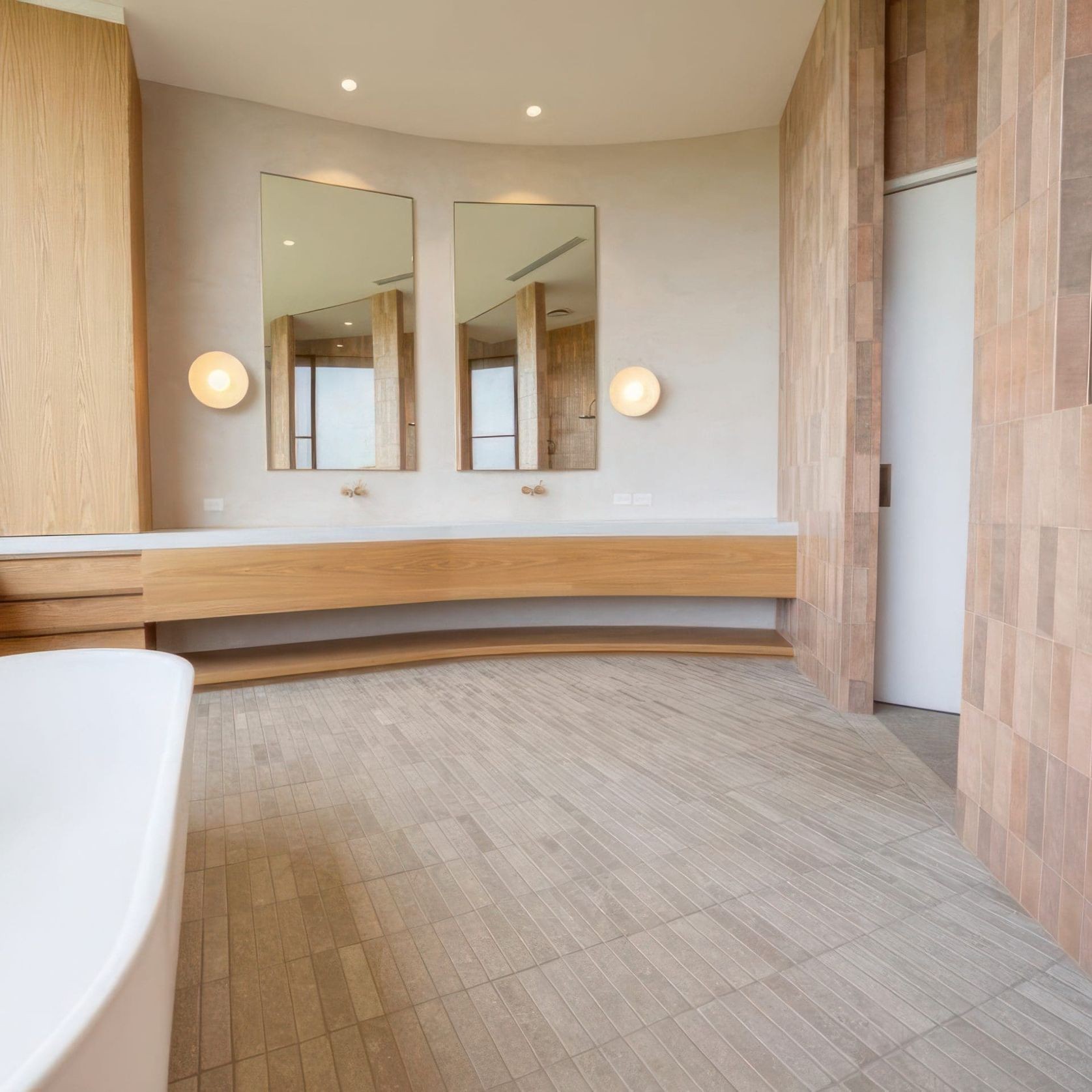 Sinai Pearl Brushed Limestone Tiles gallery detail image