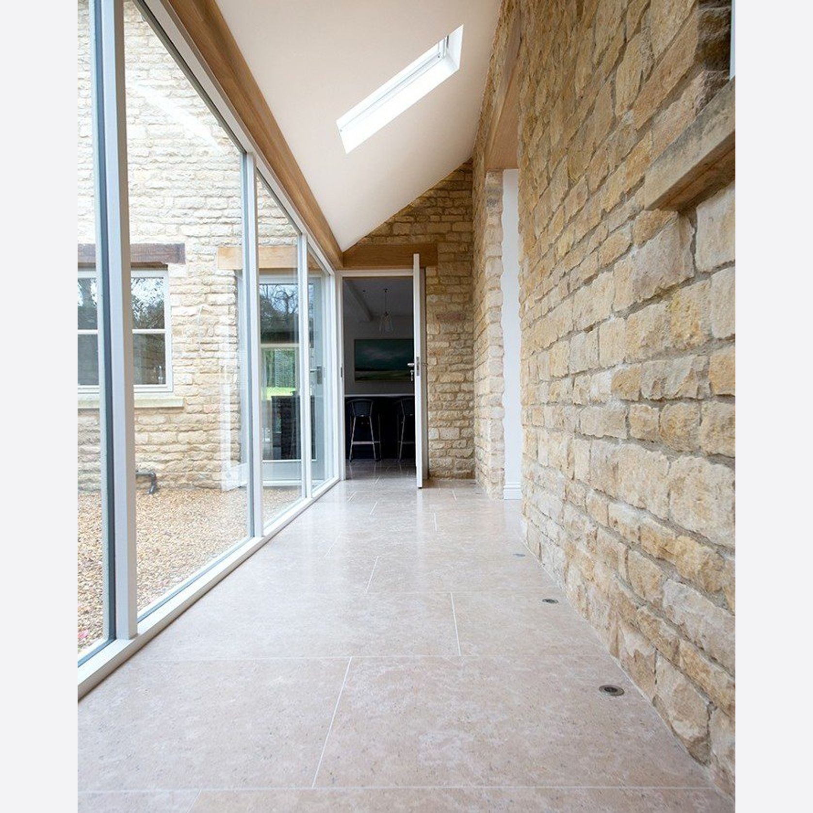 Sinai Pearl Brushed Limestone Tiles gallery detail image