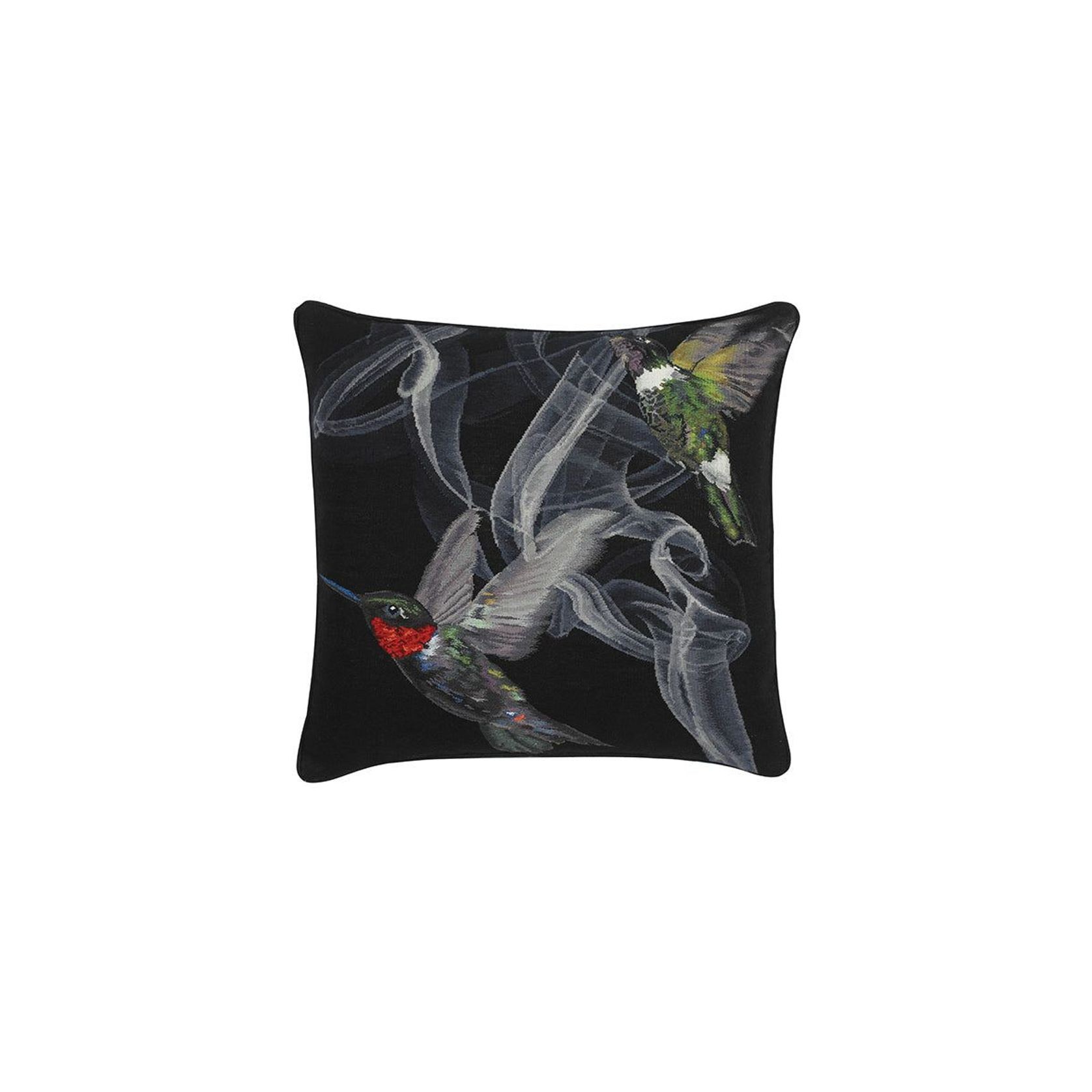 Alexander McQueen | Hummingbird Cushion | Black gallery detail image