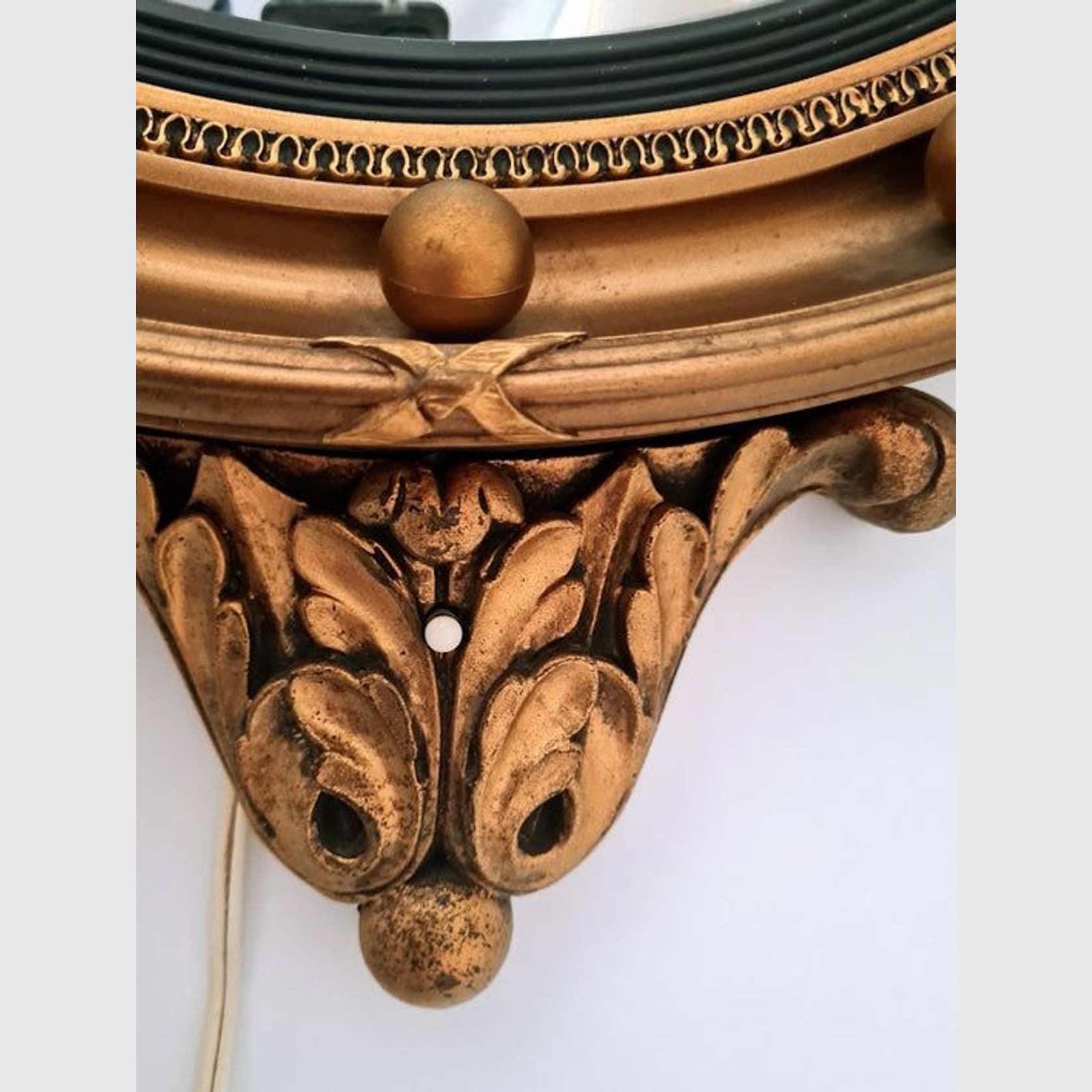 George IV Style Gilt Framed Convex Mirror gallery detail image