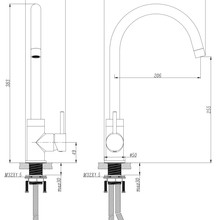LVB Mica Gooseneck Sink Mixer gallery detail image