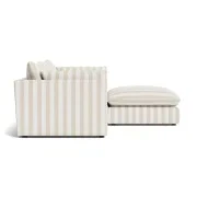Sidney Slipcover 4 Seater Chaise Sofa - Marnie Sand Stripe gallery detail image