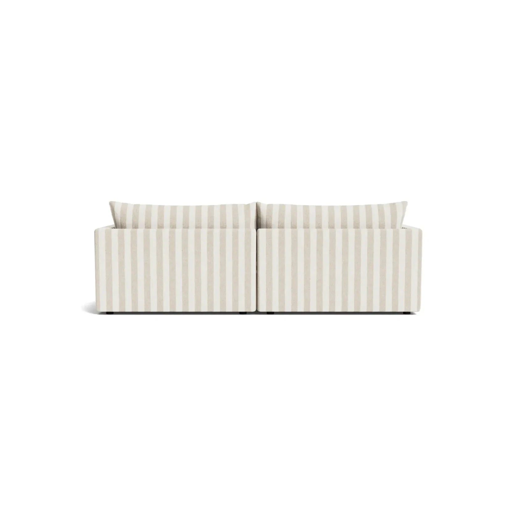 Sidney Slipcover 4 Seater Chaise Sofa - Marnie Sand Stripe gallery detail image
