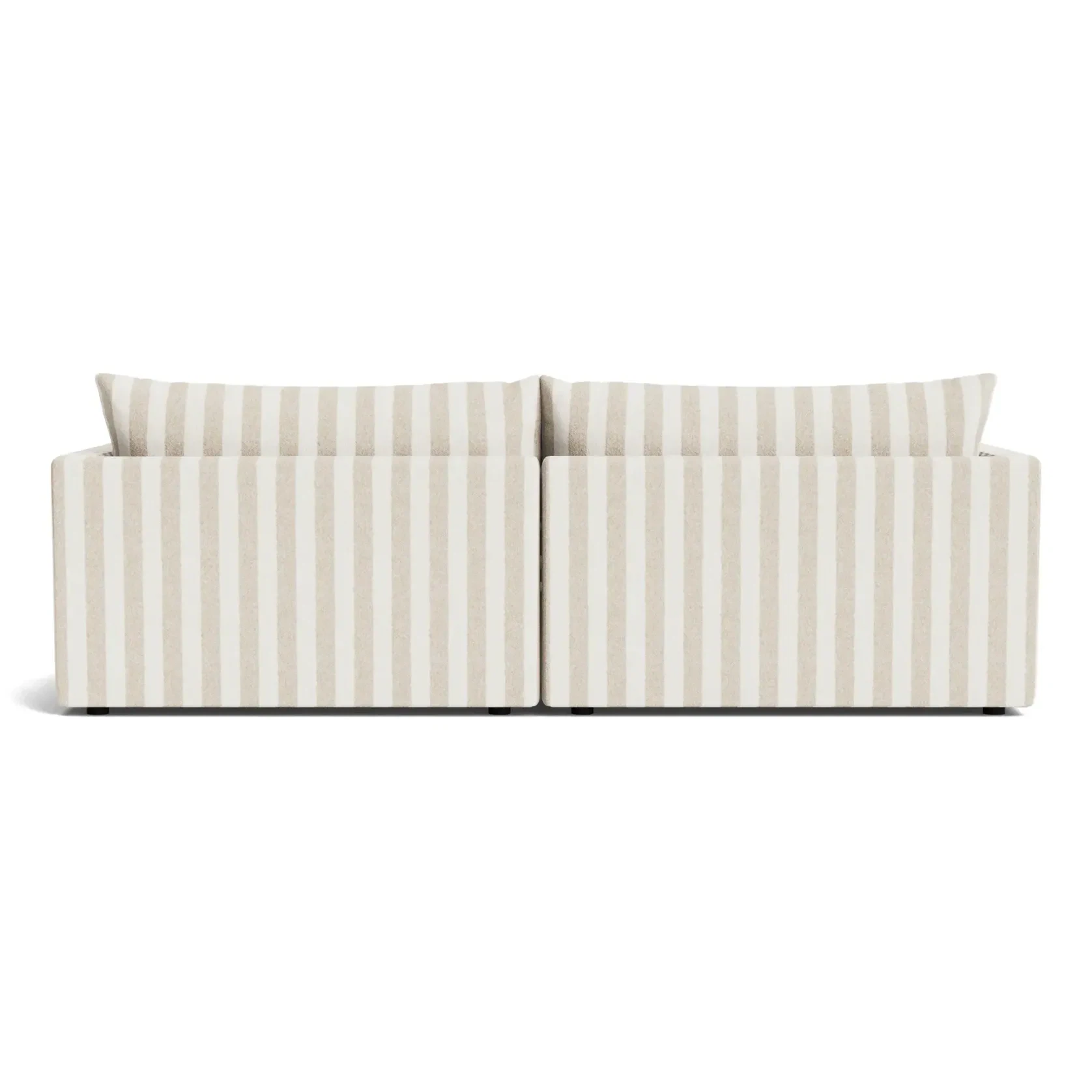 Sidney Slipcover 4 Seater Chaise Sofa - Marnie Sand Stripe gallery detail image