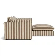 Sidney Slipcover 4 Seater Chaise Sofa - Marnie Coconut Stripe gallery detail image