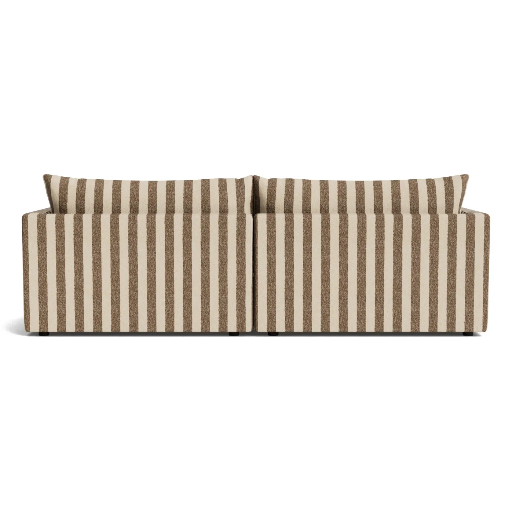 Sidney Slipcover 4 Seater Chaise Sofa - Marnie Coconut Stripe gallery detail image