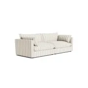 Sidney Slipcover 4 Seater Sofa - Marnie Sand Stripe gallery detail image