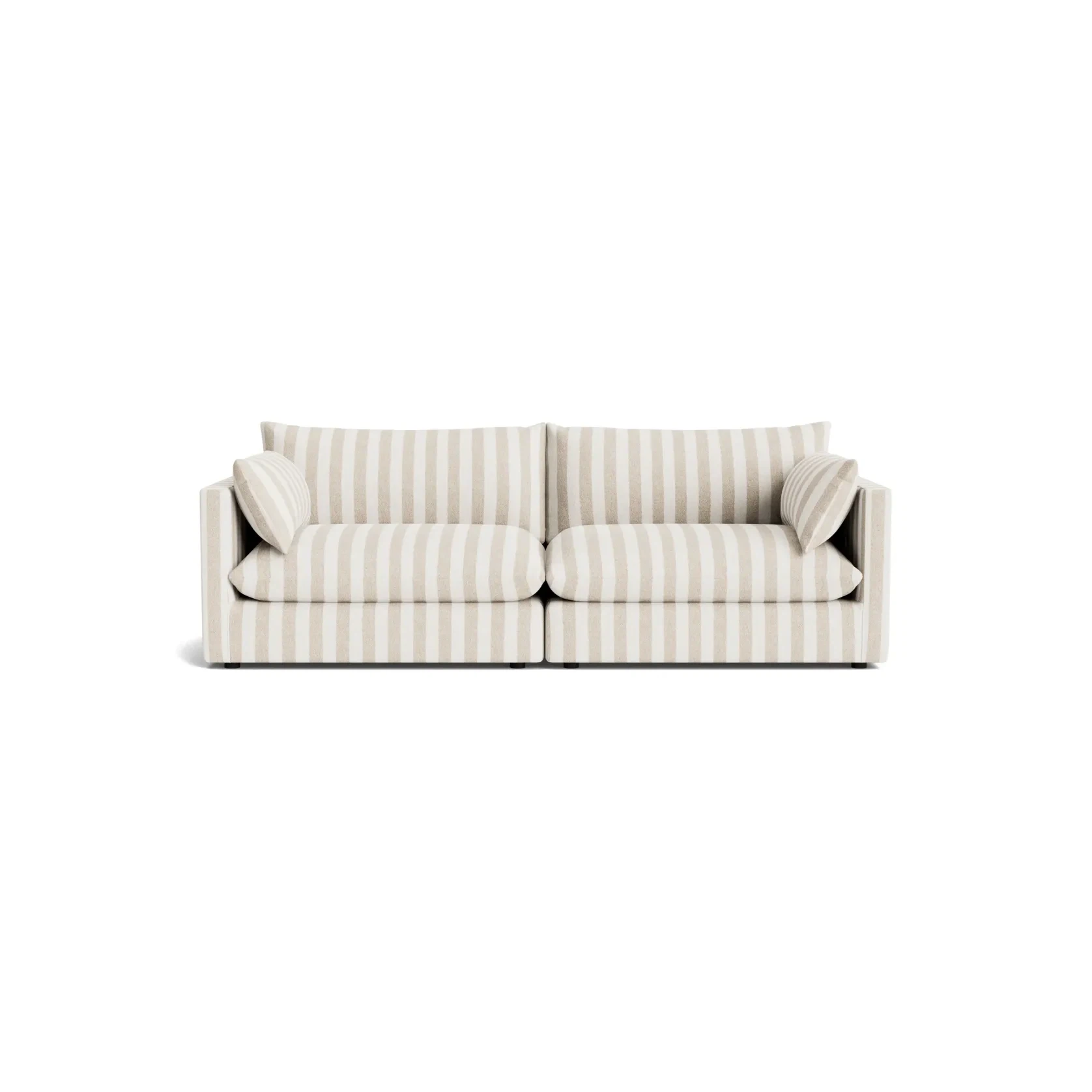 Sidney Slipcover 4 Seater Sofa - Marnie Sand Stripe gallery detail image