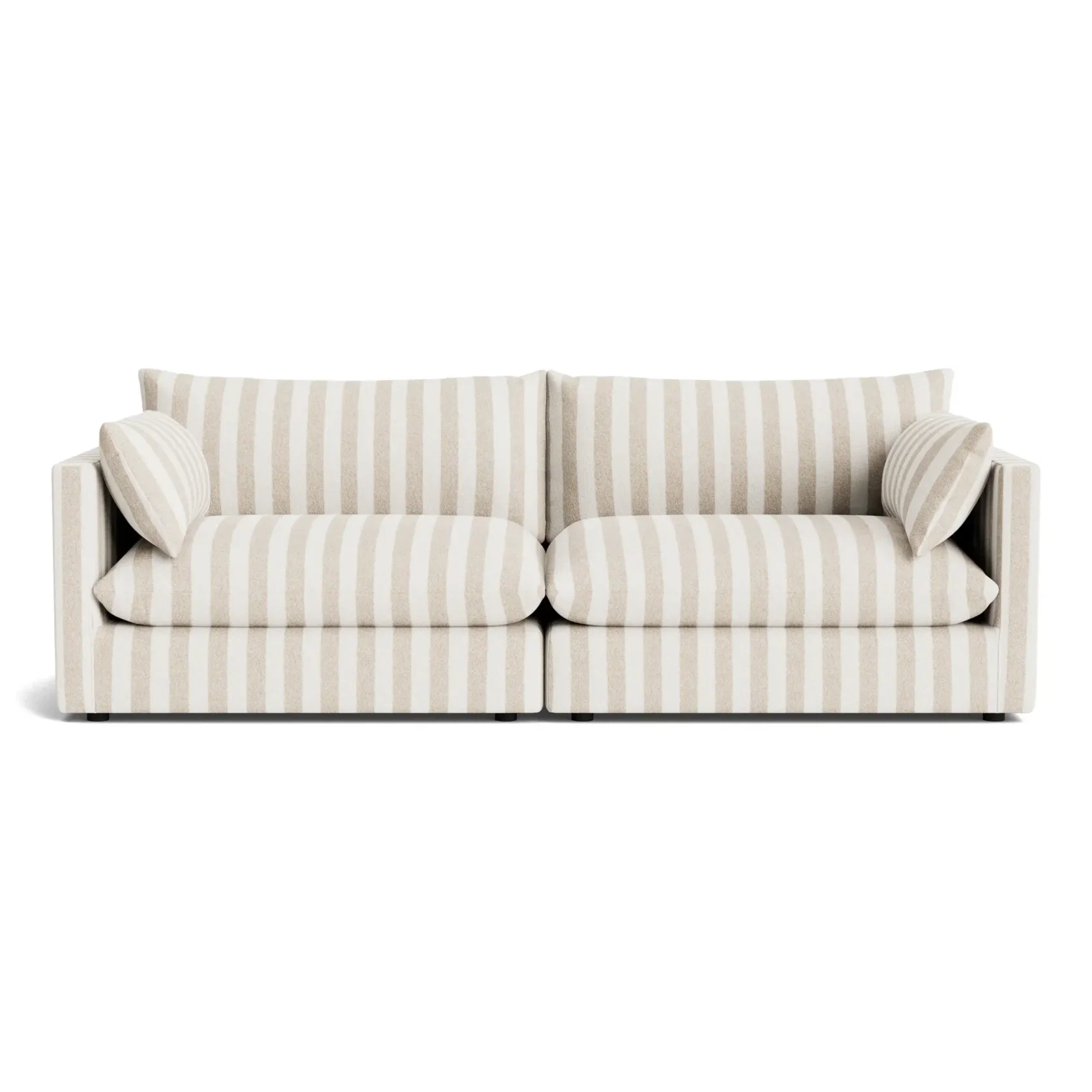 Sidney Slipcover 4 Seater Sofa - Marnie Sand Stripe gallery detail image