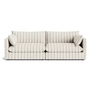 Sidney Slipcover 4 Seater Sofa - Marnie Sand Stripe gallery detail image