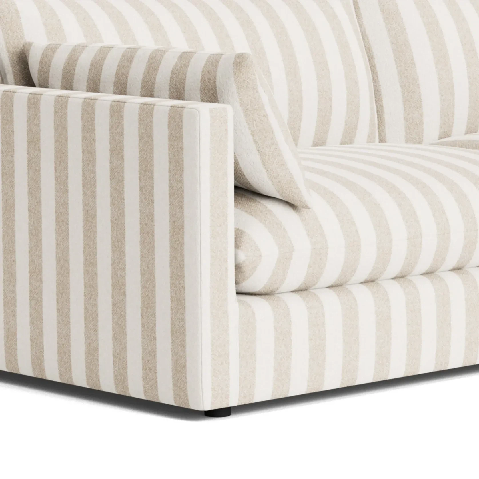 Sidney Slipcover 4 Seater Sofa - Marnie Sand Stripe gallery detail image