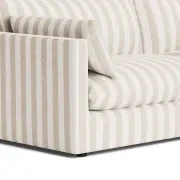 Sidney Slipcover 4 Seater Sofa - Marnie Sand Stripe gallery detail image
