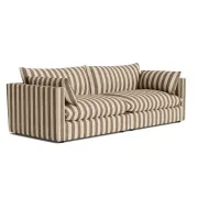Sidney Slipcover 4 Seater Sofa - Marnie Coconut Stripe gallery detail image