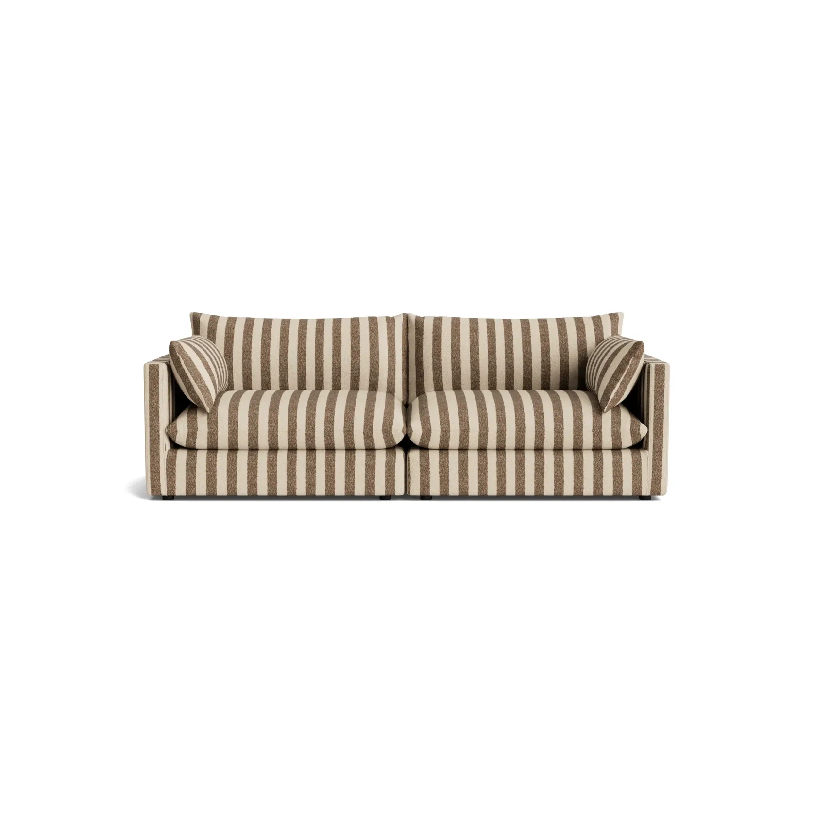 Sidney Slipcover 4 Seater Sofa - Marnie Coconut Stripe gallery detail image