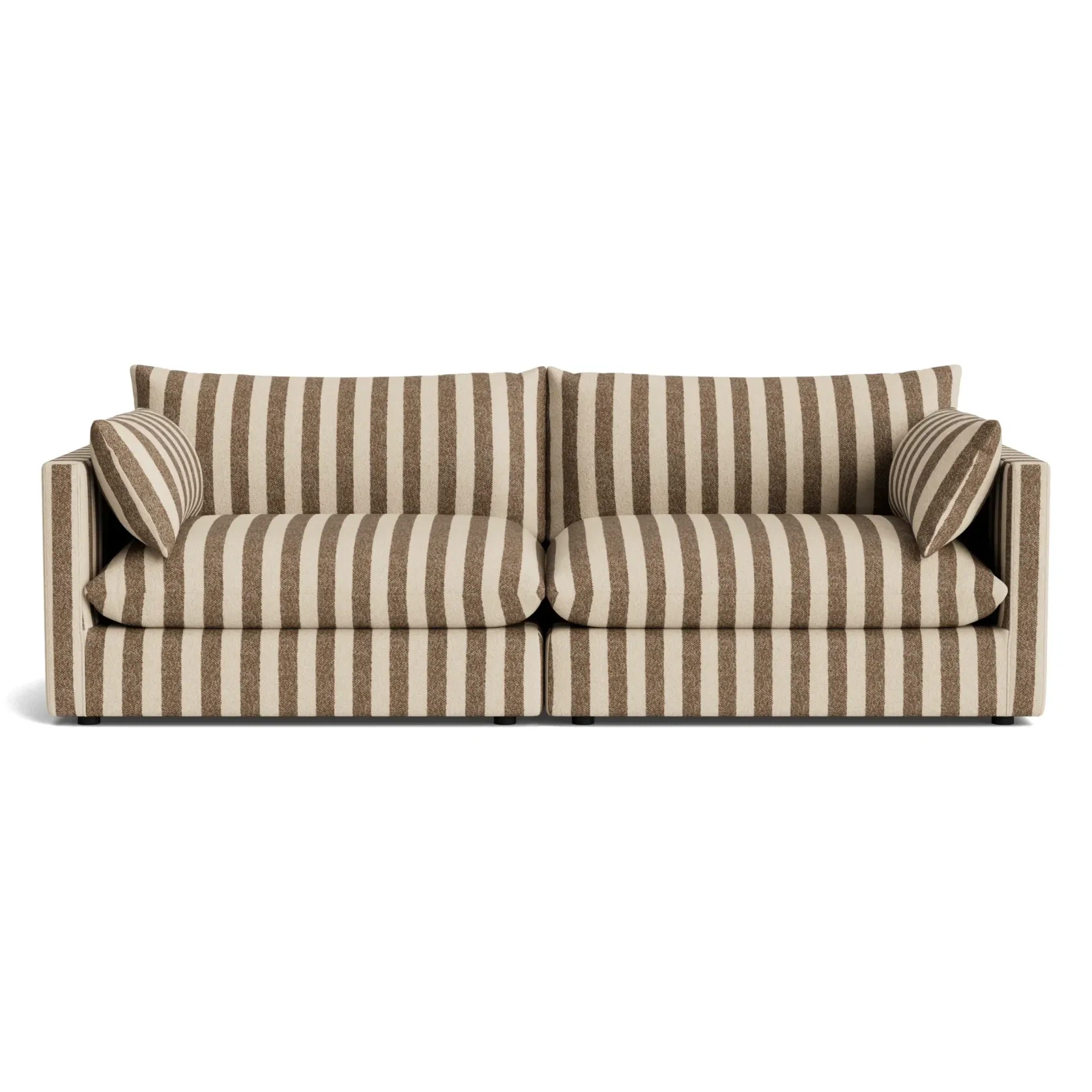 Sidney Slipcover 4 Seater Sofa - Marnie Coconut Stripe gallery detail image