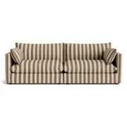 Sidney Slipcover 4 Seater Sofa - Marnie Coconut Stripe gallery detail image
