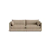 Sidney Slipcover 4 Seater Sofa - Marnie Coconut Stripe gallery detail image
