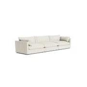 Sidney Slipcover 5 Seater Sofa - Marnie Sand Stripe gallery detail image