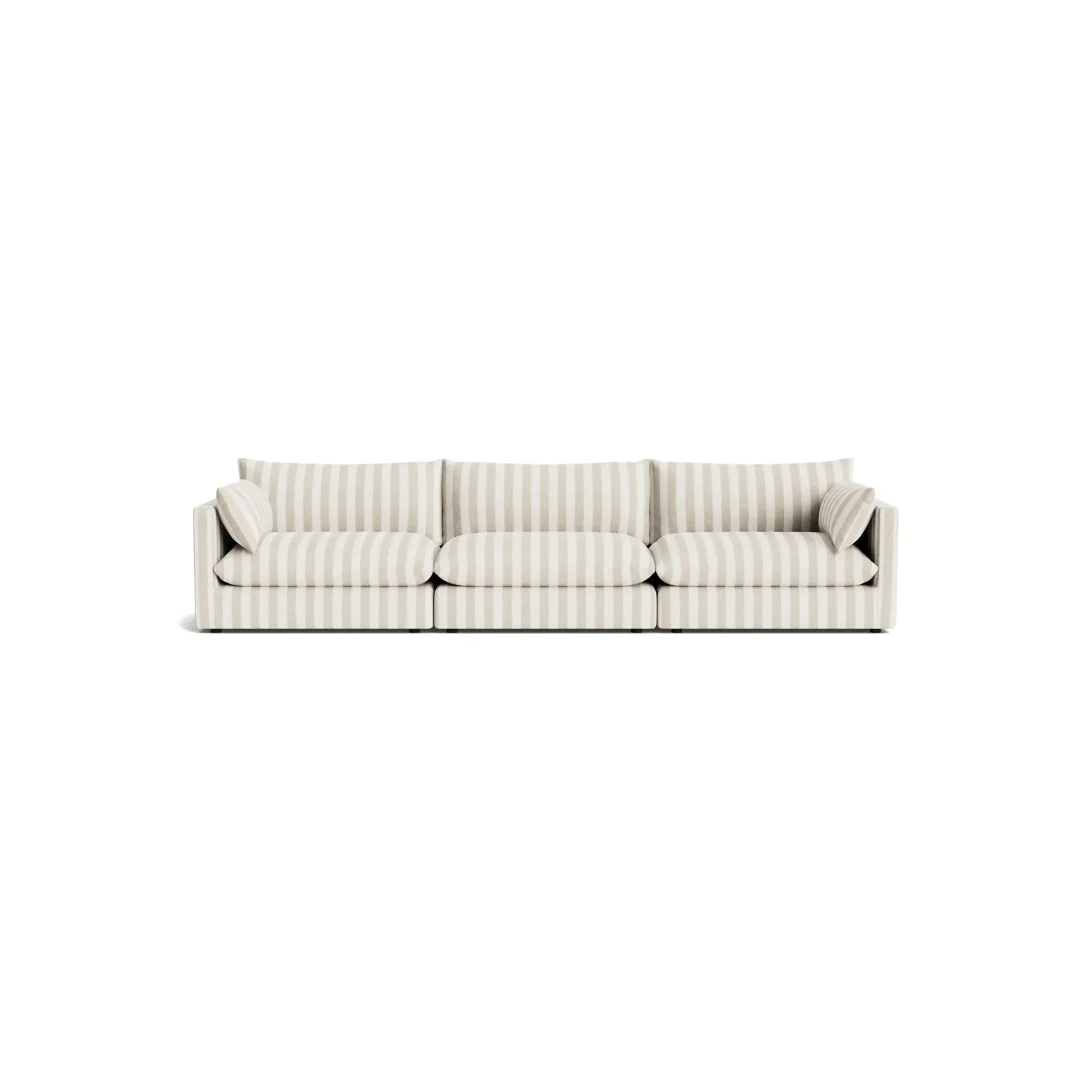 Sidney Slipcover 5 Seater Sofa - Marnie Sand Stripe gallery detail image