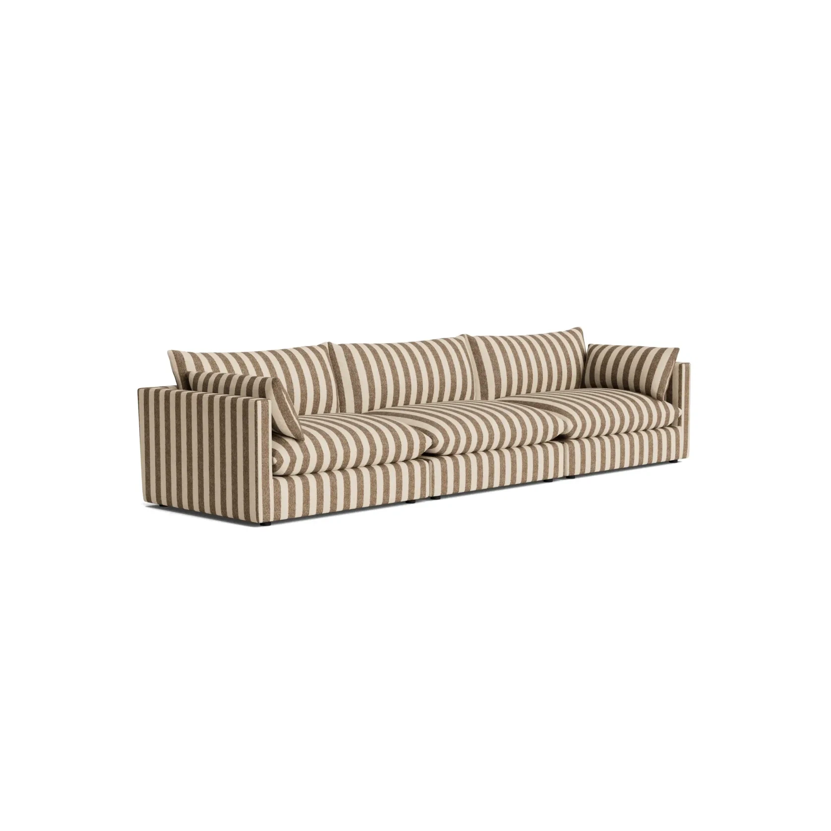 Sidney Slipcover 5 Seater Sofa - Marnie Coconut Stripe gallery detail image