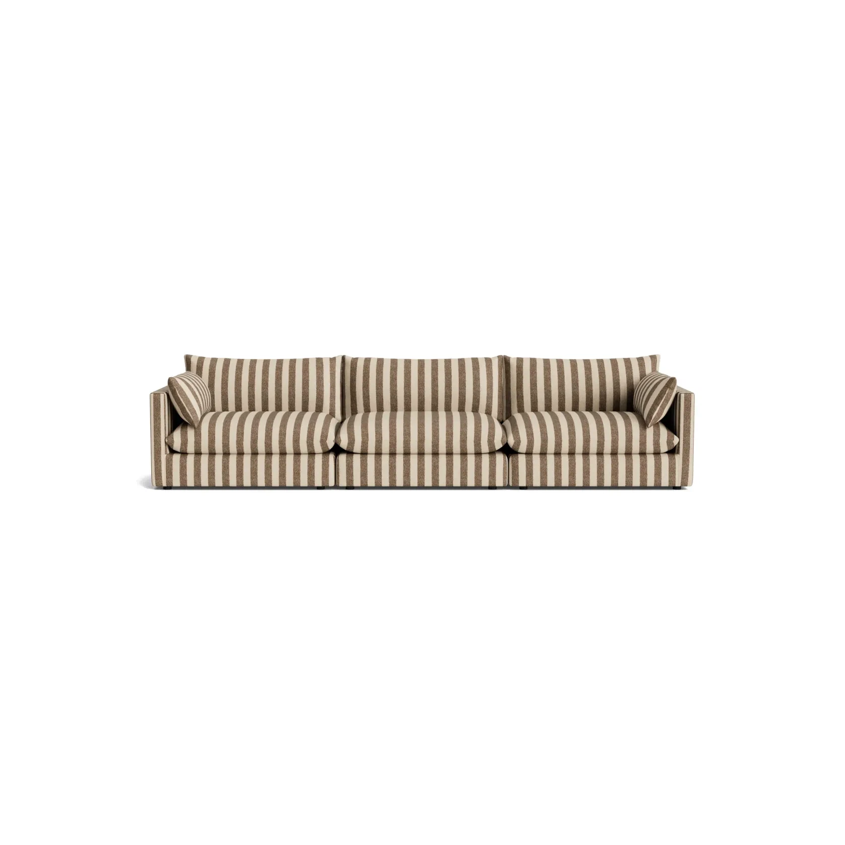 Sidney Slipcover 5 Seater Sofa - Marnie Coconut Stripe gallery detail image