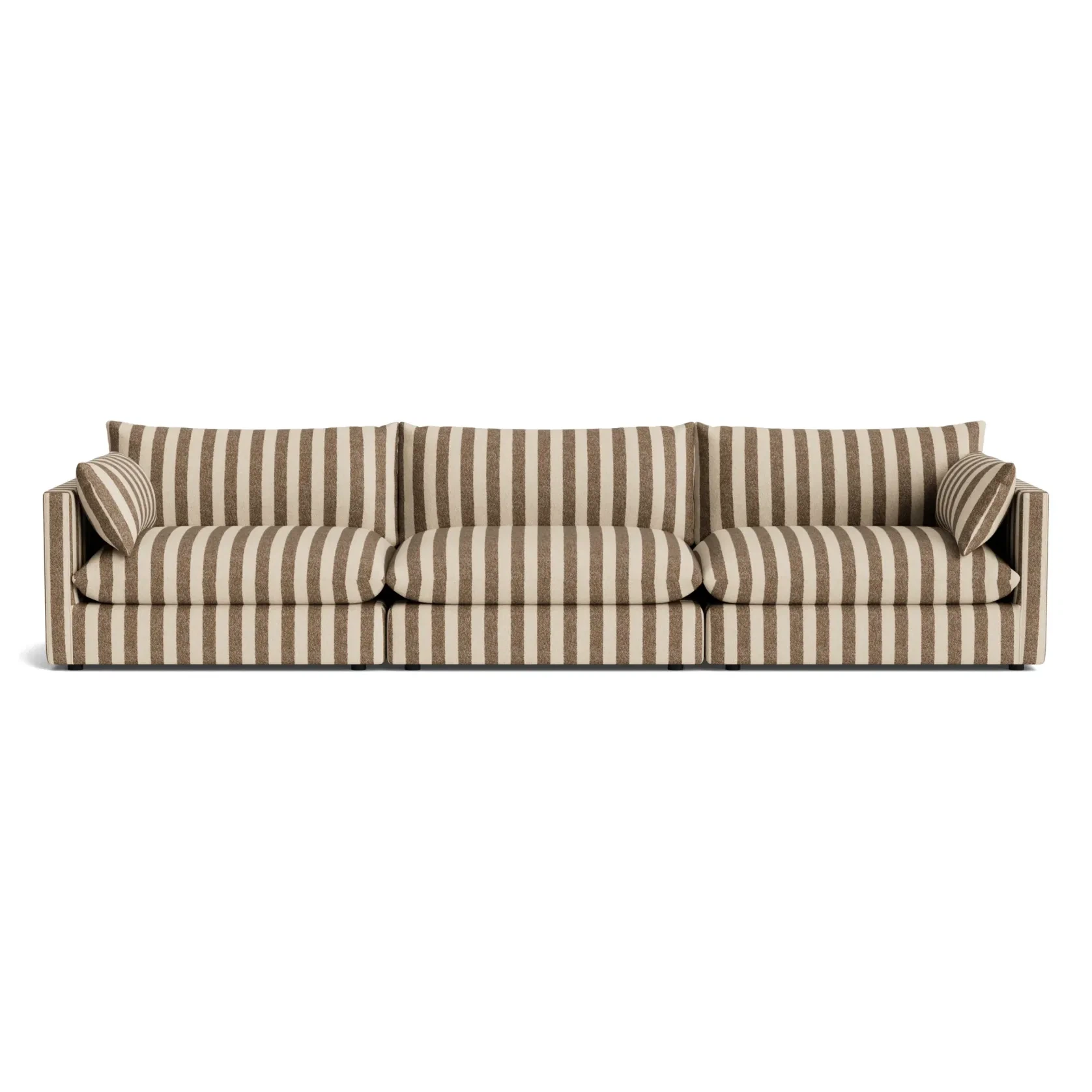 Sidney Slipcover 5 Seater Sofa - Marnie Coconut Stripe gallery detail image