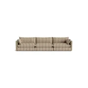 Sidney Slipcover 5 Seater Sofa - Marnie Coconut Stripe gallery detail image
