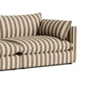 Sidney Slipcover 5 Seater Sofa - Marnie Coconut Stripe gallery detail image