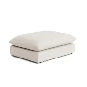 Sidney Slipcover Ottoman - Silex Off White gallery detail image