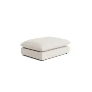 Sidney Slipcover Ottoman - Silex Off White gallery detail image