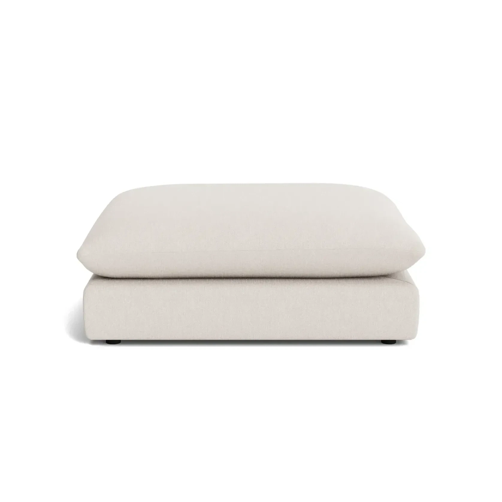 Sidney Slipcover Ottoman - Silex Off White gallery detail image