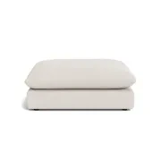 Sidney Slipcover Ottoman - Silex Off White gallery detail image