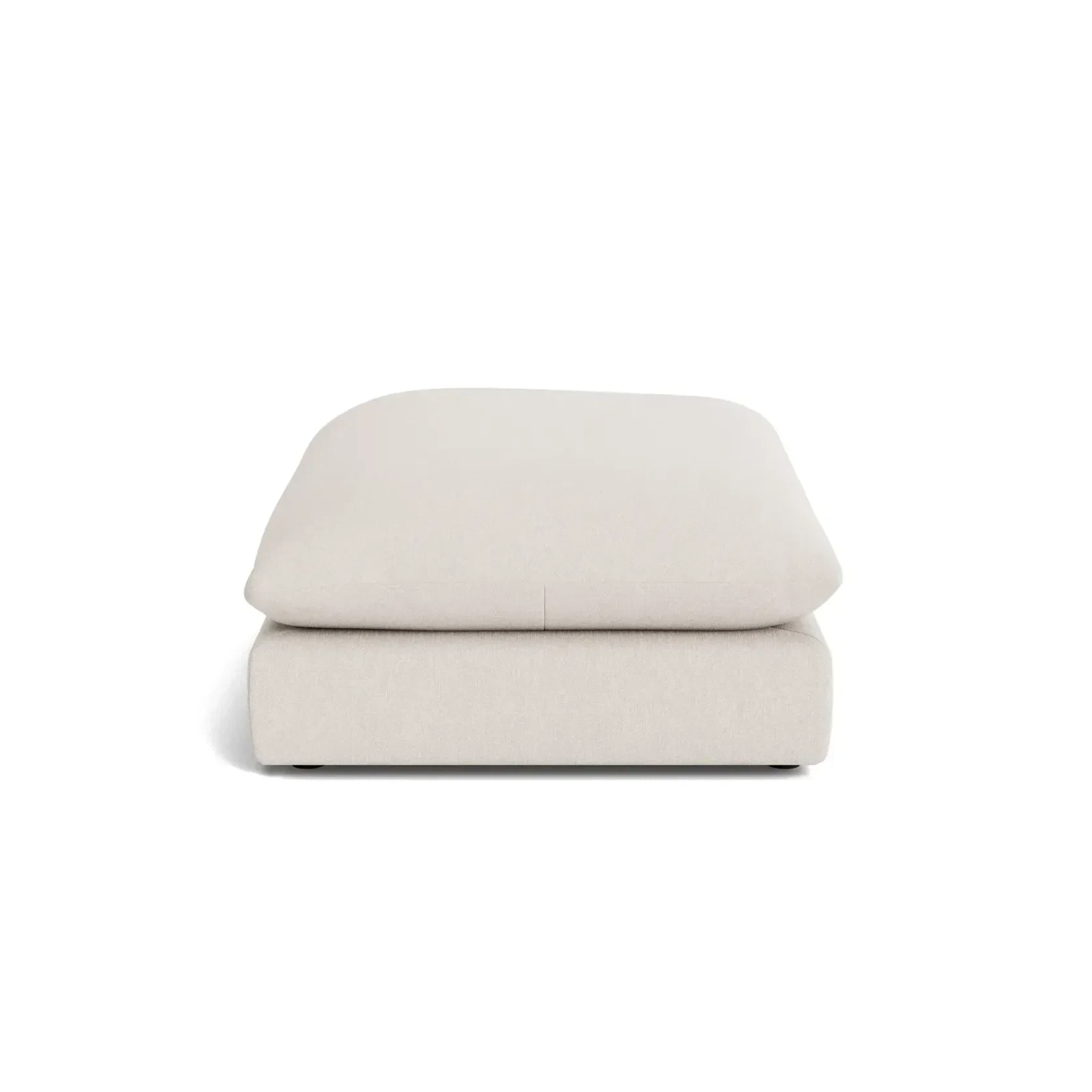 Sidney Slipcover Ottoman - Silex Off White gallery detail image
