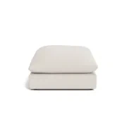 Sidney Slipcover Ottoman - Silex Off White gallery detail image