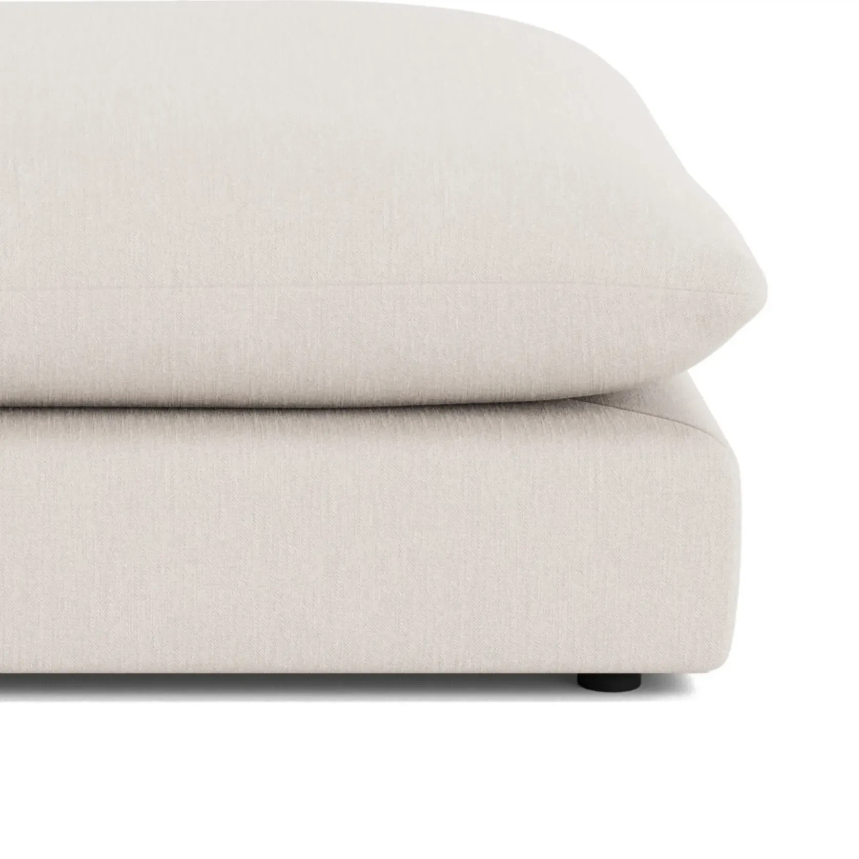 Sidney Slipcover Ottoman - Silex Off White gallery detail image