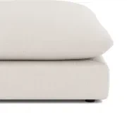 Sidney Slipcover Ottoman - Silex Off White gallery detail image