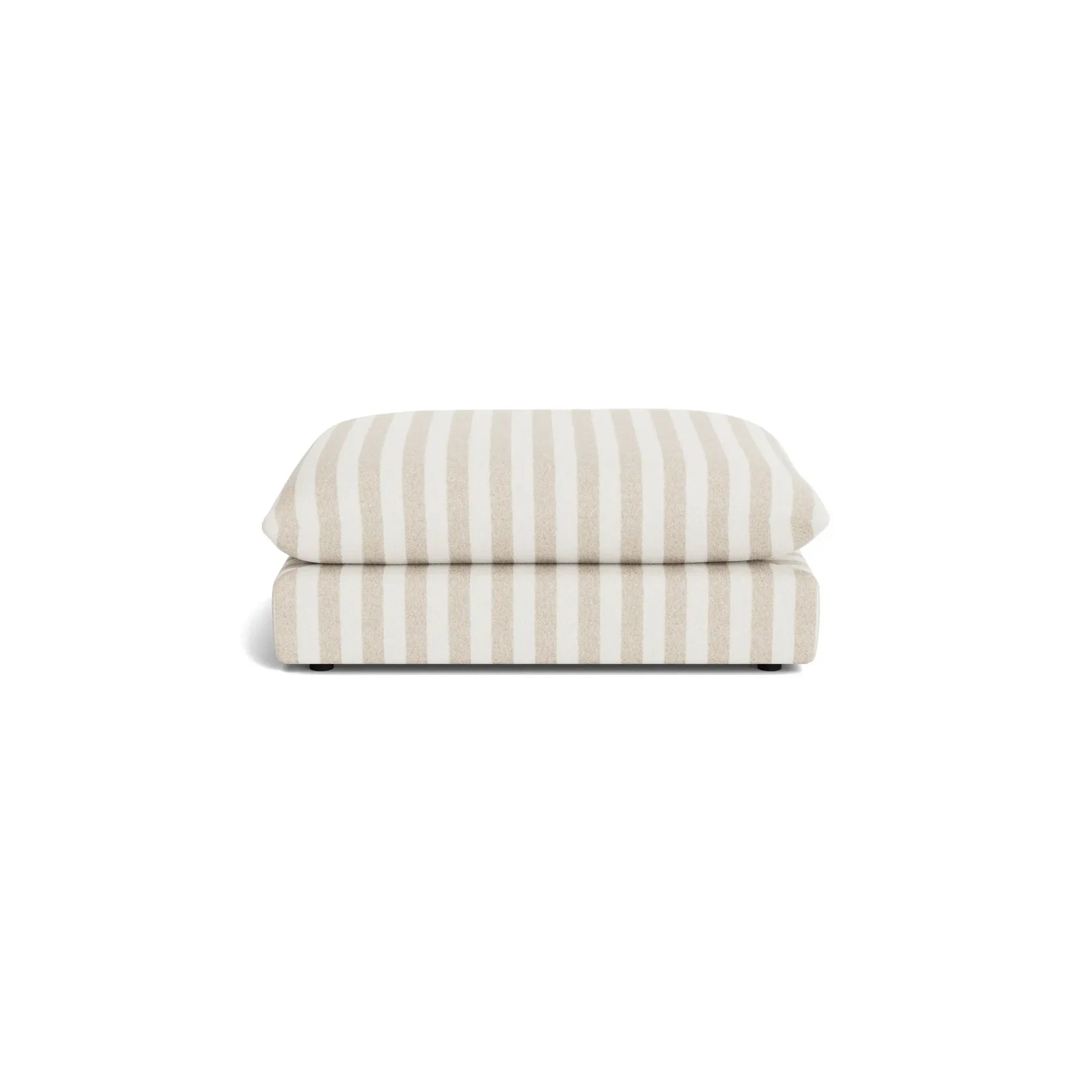 Sidney Slipcover Ottoman - Marnie Sand Stripe gallery detail image