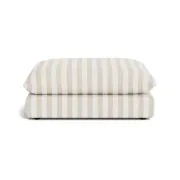 Sidney Slipcover Ottoman - Marnie Sand Stripe gallery detail image